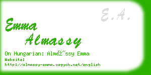 emma almassy business card
